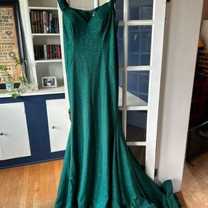Jovani Green floor length prom dress size 18